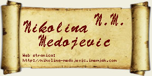 Nikolina Medojević vizit kartica